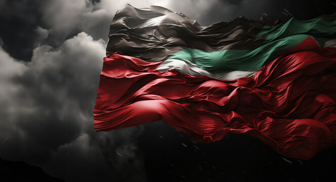 Graphics in the colors of the Palestinian flag