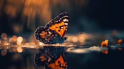 butterfly, moth, flutter, wings, chrysalis, metamorphosis, antennae, caterpillar, cocoon, flight, fluttering, beauty, delicate, pollination, insects, garden, colorful, generative ai - obrazy, fototapety, plakaty