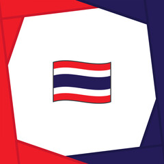 Thailand Flag Abstract Background Design Template. Thailand Independence Day Banner Social Media Post. Thailand Banner