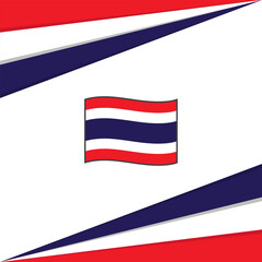 Thailand Flag Abstract Background Design Template. Thailand Independence Day Banner Social Media Post. Thailand Design
