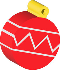 The Christmas 3d icons for holiday concept.