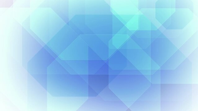 Abstract animation with blue octagons contemporary and original layout for technology concepts. Dynamic geometry and flowing shapes blue octagons creating futuristic science background