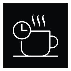 tea time icon vector design template