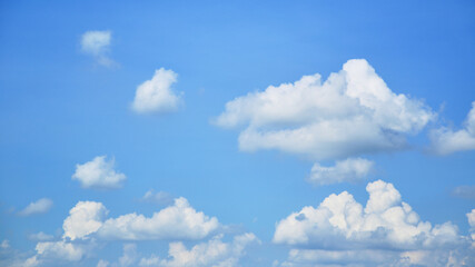 Blue sky and white clouds nature background