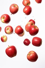 red apples isolated on white background