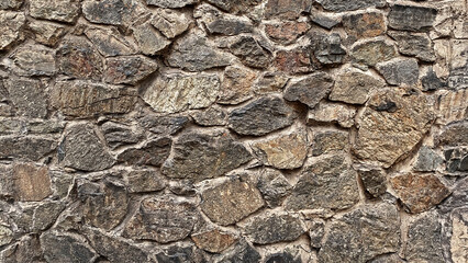 Rough stone wall.