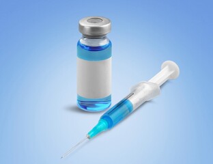 Penicillin Antibiotic Injection vial on the desk