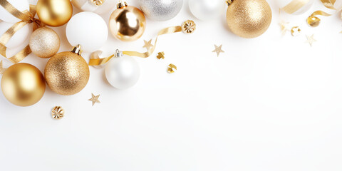 golden christmas background. Generative AI.