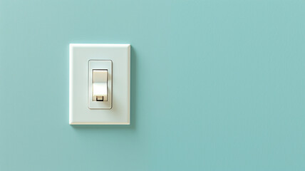 switch and white wall on the background.