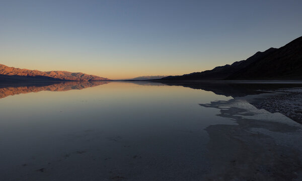 Flooded Badwater Basin in Death Valley
