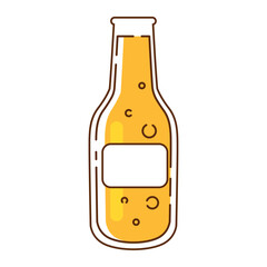 Isolated colored beer bottle icon Vector