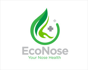 Obraz premium herbal medical nose logo designs for medical service
