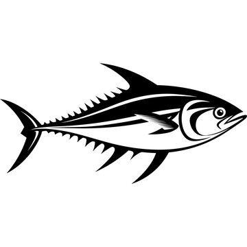 recommend clip art: tuna fish black logo vector