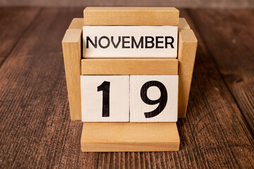 November 19, Natural notebook Calendar.
