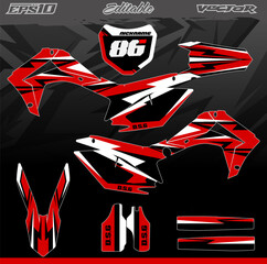 Racing motocross decals concept