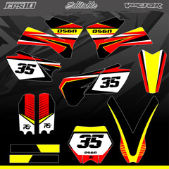 Racing motocross decals concept