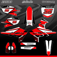 Racing motocross decals concept