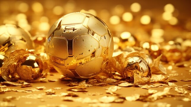 Word gold four big words all gold to create UHD wallpaper Stock Photographic Image