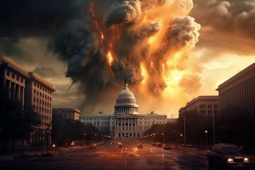 an enormous blast near the governmental building in the capital of the United States. Generative AI