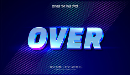 Modern Gradient bright color with futuristic theme mockup text. Editable 3d text effect styles