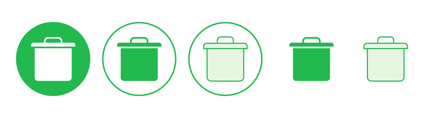 Trash icon set. trash can icon. delete icon vector. garbage