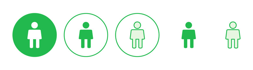 Man icon set. male icon vector. human symbol