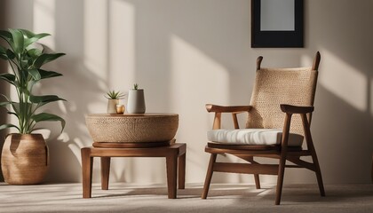 Elegant residence interior minimalist atmosphere Beautiful decorated furniture