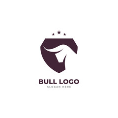Bull logo icon vector template - obrazy, fototapety, plakaty
