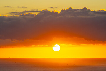 Sunset by the sea, Photo taken at Hanauma Bay Ridge Top, East Honolulu Oahu Hawaii.