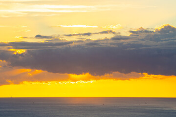 Sunset by the sea, Photo taken at Hanauma Bay Ridge Top, East Honolulu Oahu Hawaii.