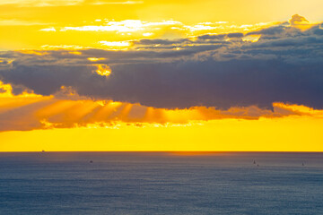 Sunset by the sea, Photo taken at Hanauma Bay Ridge Top, East Honolulu Oahu Hawaii.