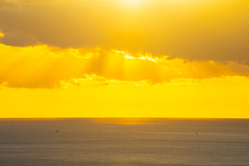Sunset by the sea, Photo taken at Hanauma Bay Ridge Top, East Honolulu Oahu Hawaii.