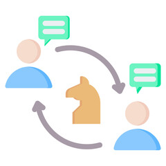 Communication Strategy Flat Icon