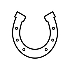 Horseshoe icon on white.