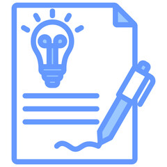 Intellectual Property Licensing Blue Icon