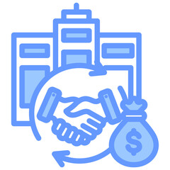 Joint Ventures Blue Icon