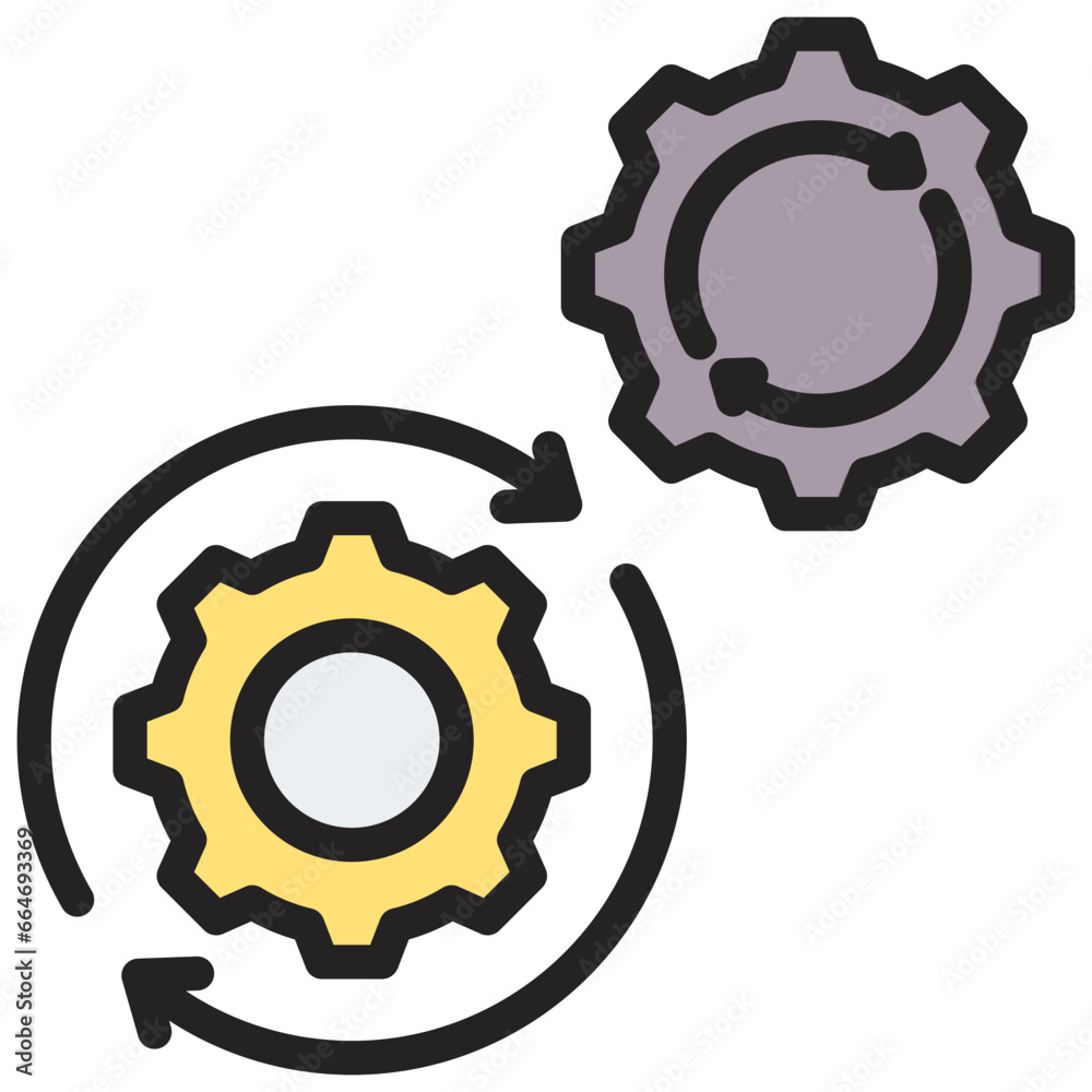 Poster function outline color icon