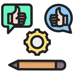 Feedback Outline Color Icon