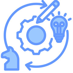 Design Strategy Blue Icon