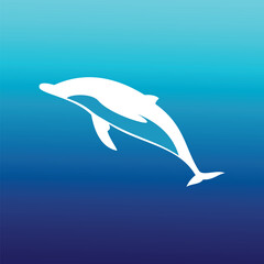 DOLPHIN ICON LOGO TEMPLATE VECTOR