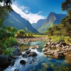 A reunion island. Generative AI.