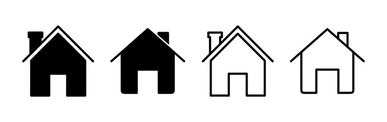 Home icon vector. House vector icon