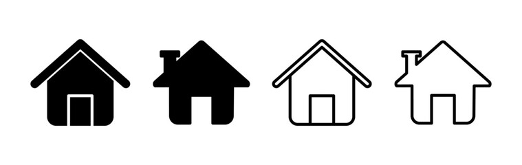 Home icon vector. House vector icon