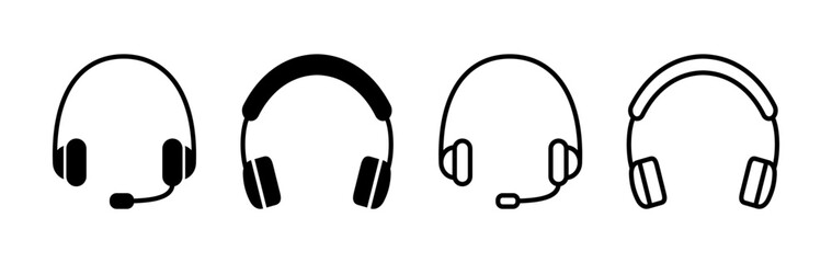 Obraz premium Headphone icon vector. headphones earphones icon. headset