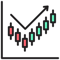 Candlestick Outline Color Icon