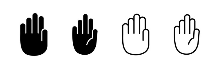 Hand icon vector. hand symbols. palm