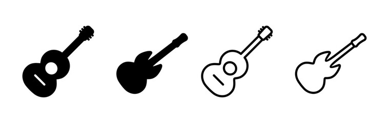 Guitar icon vector. musical instrument sign