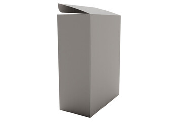 white cardboard box back view isolated 