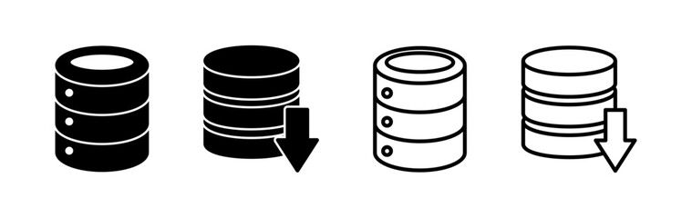Database icon vector. server icon. storage
