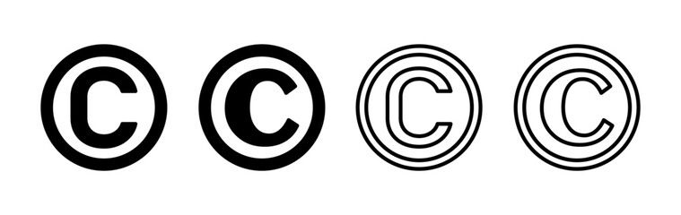 Copyright icon vector. copyright symbol